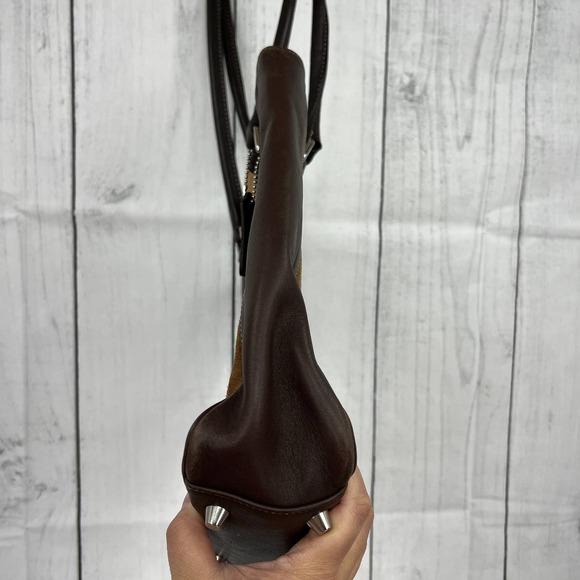 Coach Brown and Tan Leather Tote - Picture 7 of 13